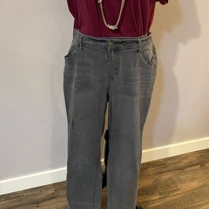 Super skinny mid-rise jeans - grey